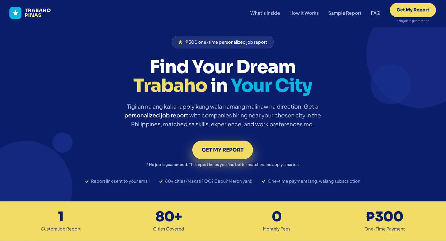 TrabahoPinas.com homepage screenshot